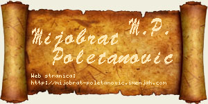 Mijobrat Poletanović vizit kartica